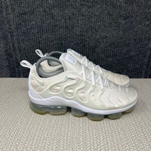 Nike Air Vapormax Plus White Pure Platinum Athletic Shoes Mens 8 924453-100